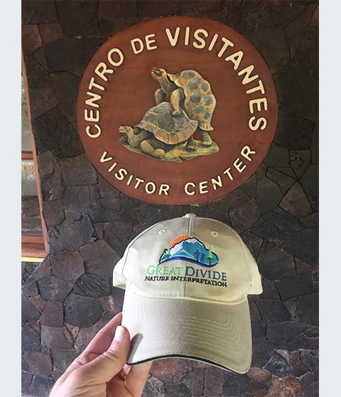 Great Divide baseball hat at Galapagos Visitor Centre