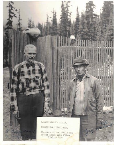 Famous Lake O'Hara trail builders Carson Simpson and "Tommy" Link.
